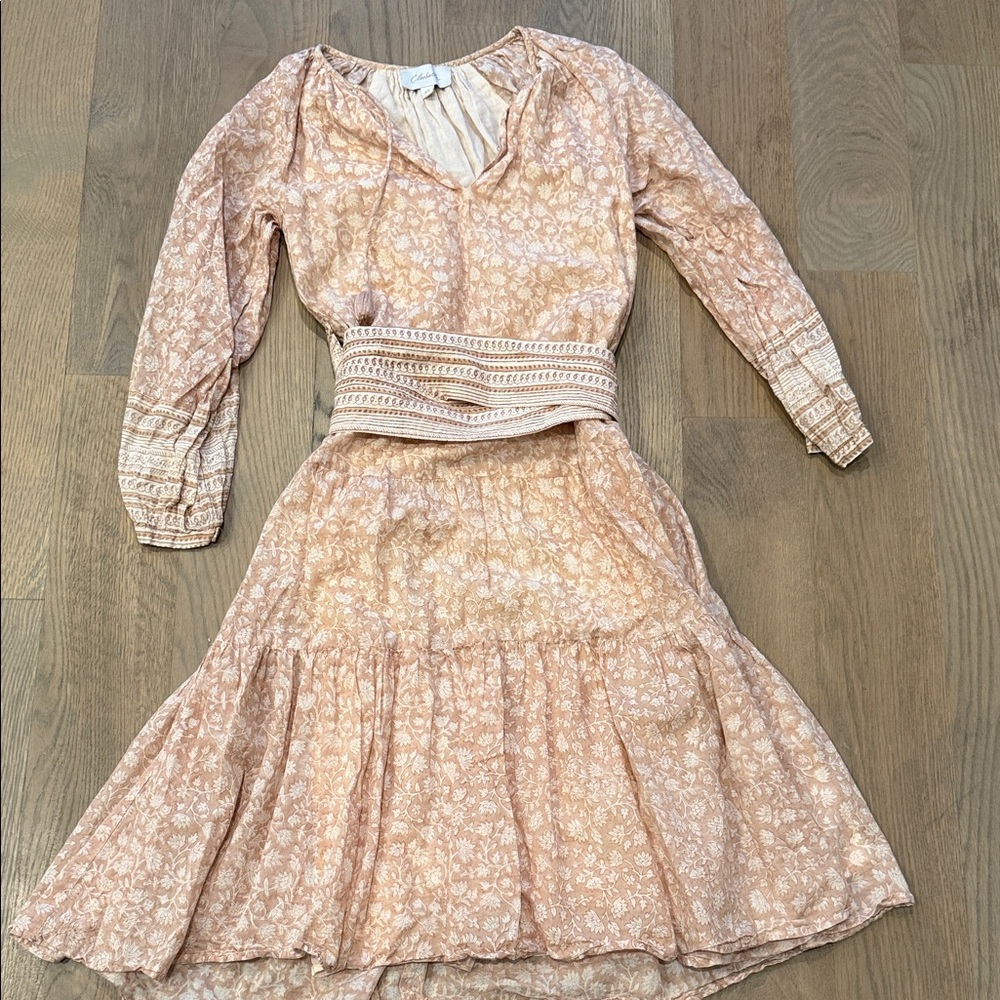 Cleobella Peach Floral Dress